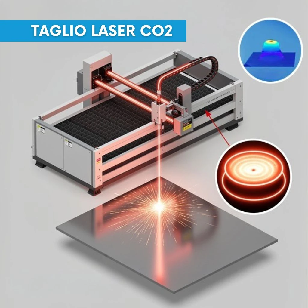 taglio laser del metallo con tecnologia laser CO₂
